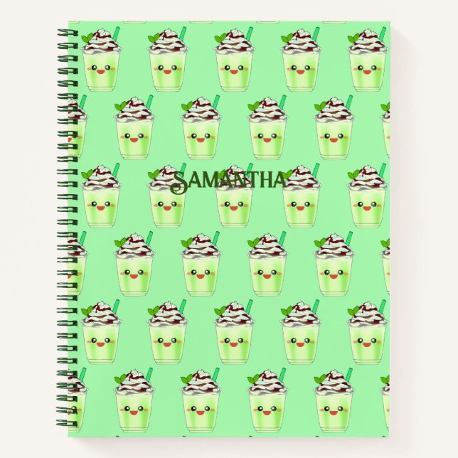 Matcha Green Tea Blended Drink Notebook (Front)