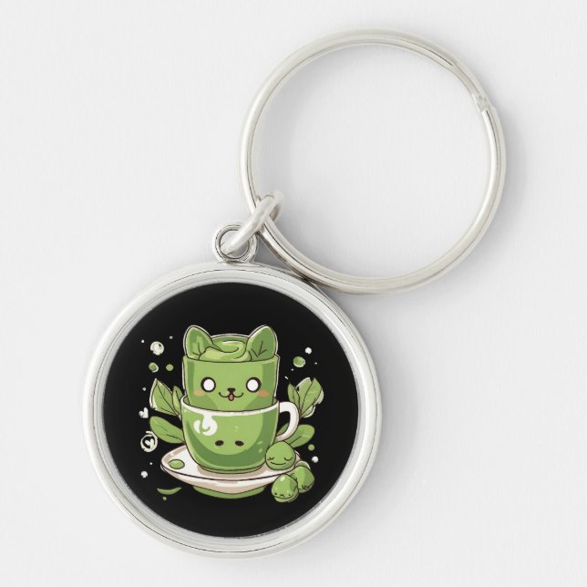 matcha green tea key ring (Front)