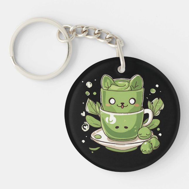 matcha green tea key ring (Front)