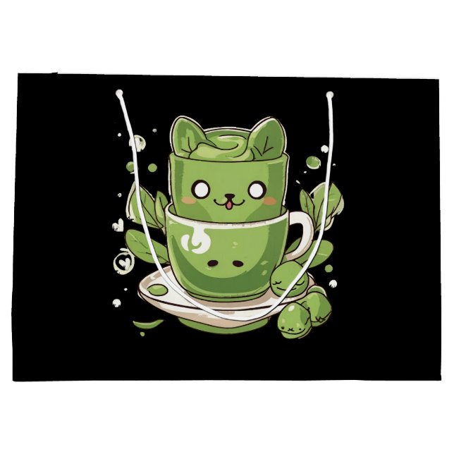 matcha green tea large gift bag (Back)