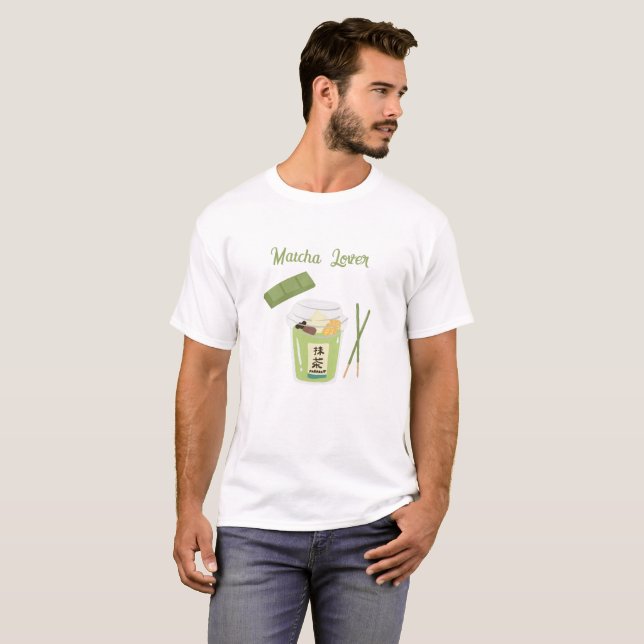 Matcha Green Tea , Matcha Latte T-Shirt (Front Full)