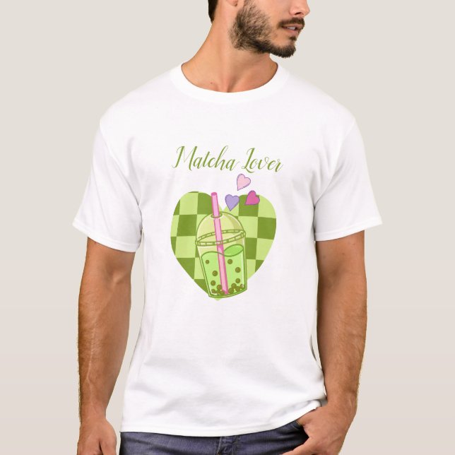 Matcha Green Tea , Matcha Latte T-Shirt (Front)