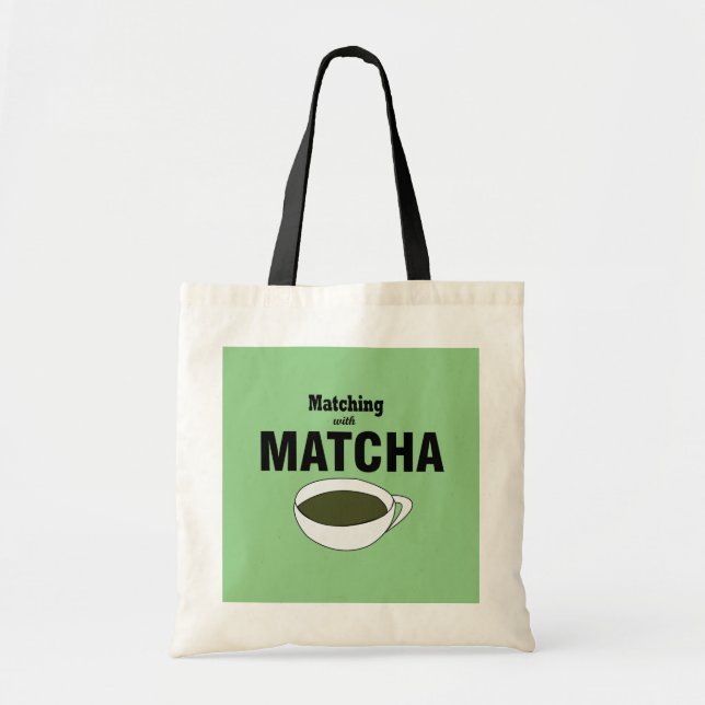 Matcha Green Tea Tote Bag (Front)
