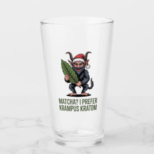 Matcha? I Prefer Krampus Kratom Funny Christmas Glass