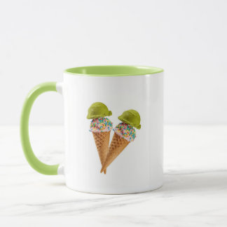 Matcha ice cream mug