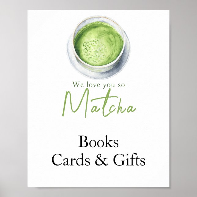 Matcha Latte - Books,  Cards and gifts baby shower Poster (Front)