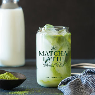 Matcha Latte Lover Personalised Can Glass