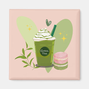  Matcha Latte Macarons Magnet