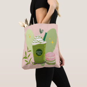Matcha Latte Macarons Tote Bag