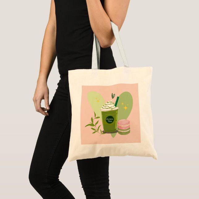  Matcha Latte Macarons Tote Bag (Front (Product))