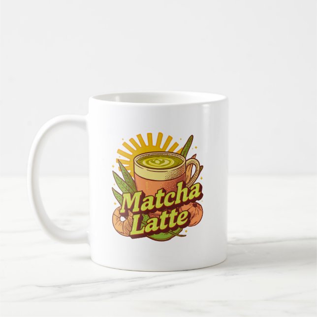 Matcha Latte Mug, Green Tea  Coffee Mug (Left)