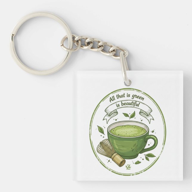 Matcha Lover Acrylic Keychain (Front)