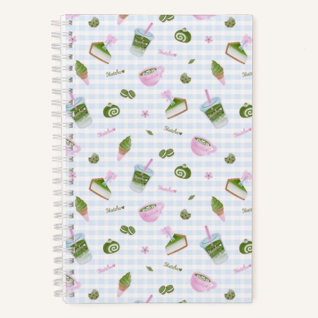 Matcha Lover Blue Notebook (Front)