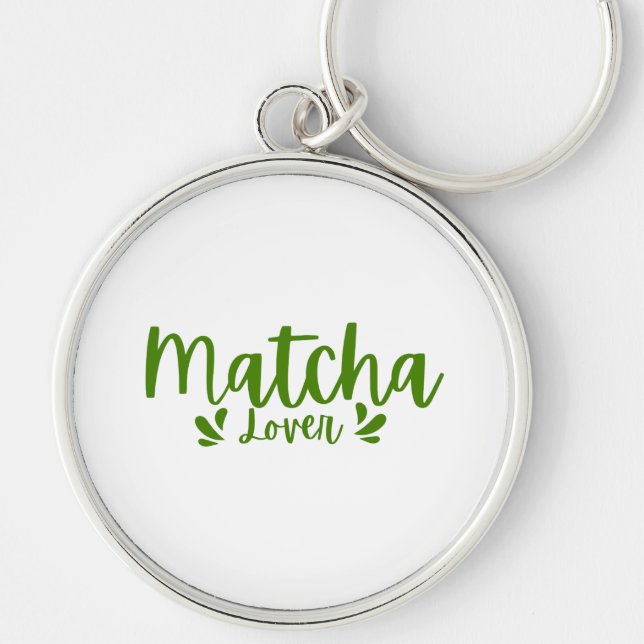 Matcha Lover Keychain | Cute Green Tea Key Ring (Front)