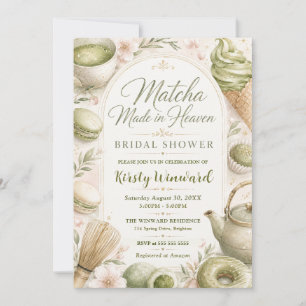 Matcha Made in Heaven Bridal Shower Invitation