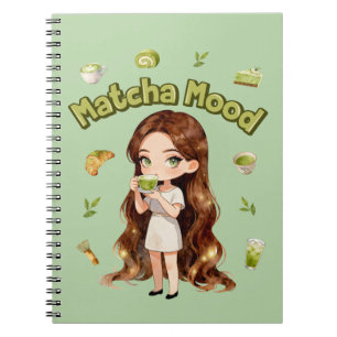 Matcha Mood Aesthetic Design Cute Green Tea Vibes Notebook
