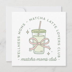 Matcha mum latte lover wellness aesthetic card