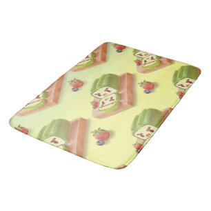 Matcha Swiss Roll: Iron T Green Tea Cake Art Bath Mat