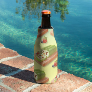 Matcha Swiss Roll: Iron T Green Tea Cake Art Bottle Cooler