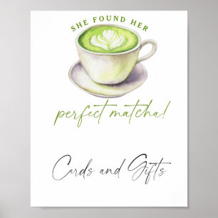 Matcha tea Bridal shower Cards and Gifts Poster