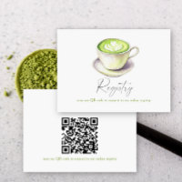 Matcha tea bridal shower QR code for registry 