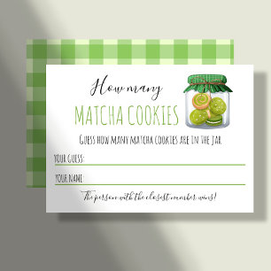 Matcha Theme Party Game Guessing Card