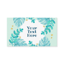 matchbox bohemian botanical watercolor leaves