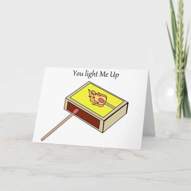 Matchbox match fire light couple card (Front)
