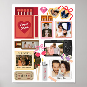 Matchbox Perfect Match Couple Photo Collage Poster