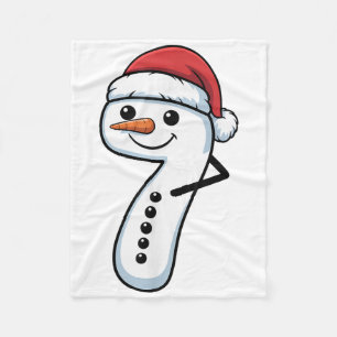 Matching 67 Snowman Couple Christmas Meme - Number Fleece Blanket