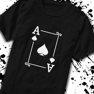 Matching Ace Spades Suit Playing Cards Modern T-Shirt