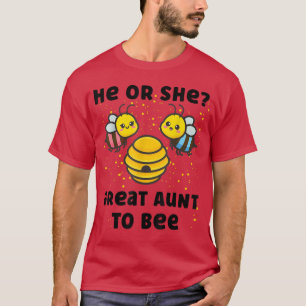 Matching Baby Gender Reveal He Or She Great Aunt T T-Shirt