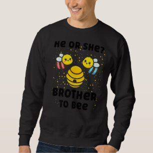 Matching Baby Gender Reveal Party He Or She Brothe Sweatshirt