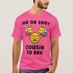Matching Baby Gender Reveal Party He Or She Cousin T-Shirt