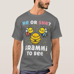 Matching Baby Gender Reveal Party He Or She Grammi T-Shirt
