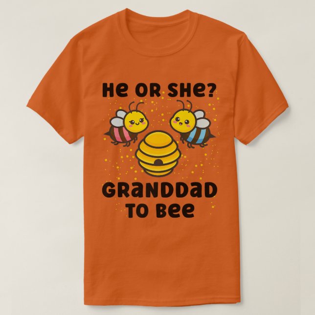 Matching Baby Gender Reveal Party He Or She Granda T-Shirt (Design Front)