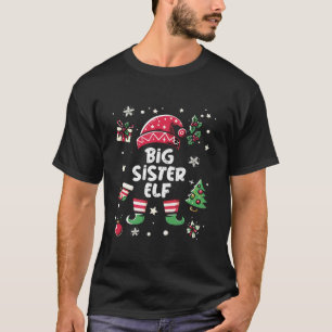 Matching Big Sister Elf Family Christmas Costume T T-Shirt