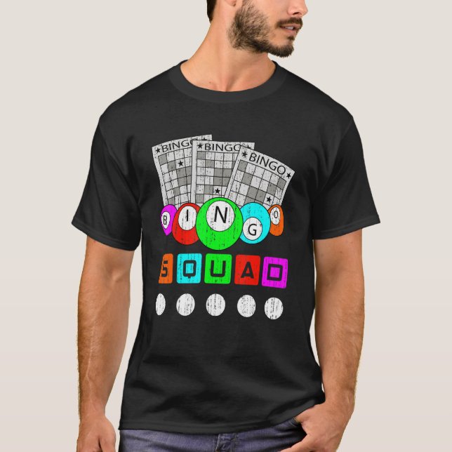 Matching Bingo Squad Lottery Hobby Bingo Player Bi T-Shirt (Front)