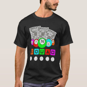 Matching Bingo Squad Lottery Hobby Bingo Player Bi T-Shirt