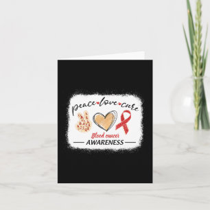 matching blood cancer awareness peace love cure bl card