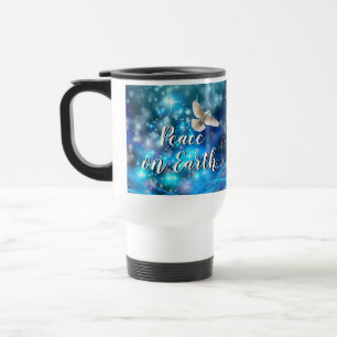 Matching Blue Dove Peace Christmas Travel Mug