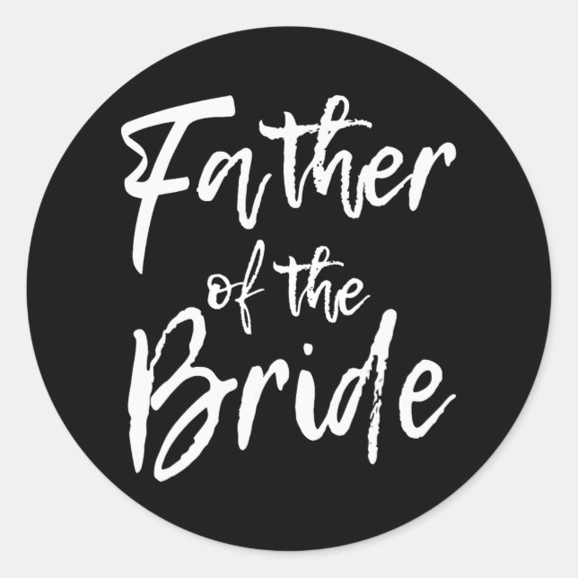 Matching Bridal Party For Family Father Of The Bri Classic Round Sticker (Front)