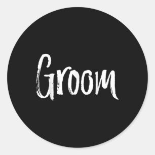 Matching Bride And Groom Couples Wedding Classic Round Sticker