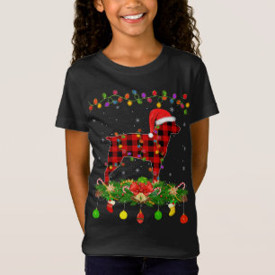 Matching Buffalo Plaid Brittany Spaniel Dog Christ T-Shirt