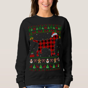Matching Buffalo Plaid Ugly Labrador Retriever Dog Sweatshirt