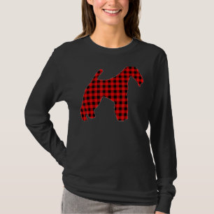 Matching Buffalo Plaid Wire Fox Terrier Dog Christ T-Shirt