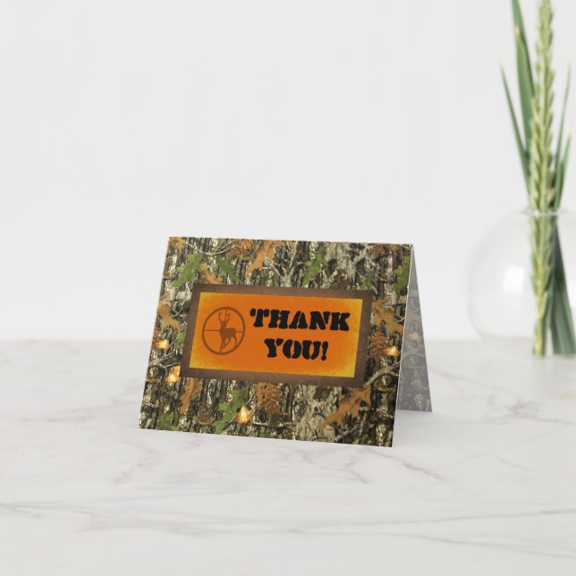 Matching Camo Thank You Card (Front)