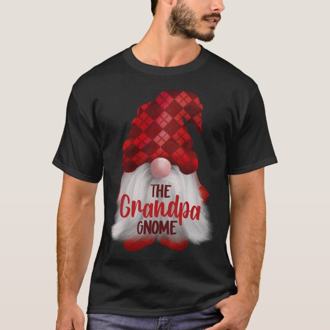 Matching Christmas Gnomes Gnome Grandpa Funny Gift T-Shirt (Front)