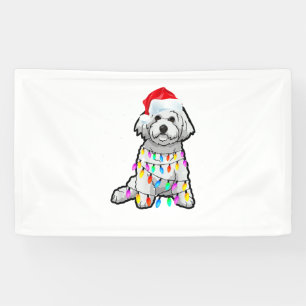 Matching Christmas Pajama T Shirt Bichon Frise Dog Banner