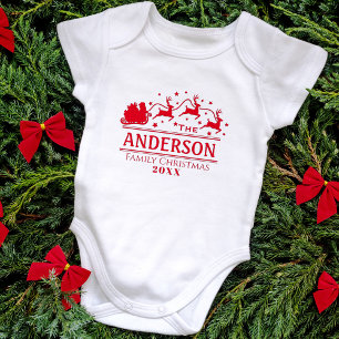 Matching Christmas Personalised Family Name T-Shirt